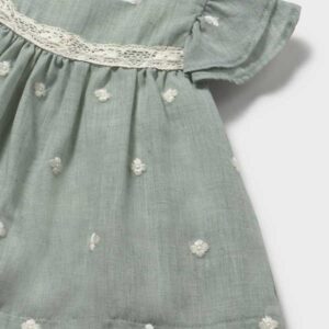Vestido con cubrepañal para recién nacida en color Aqua: imagen 2