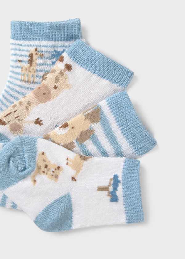 Pack 4 pares calcetines estampados bebé