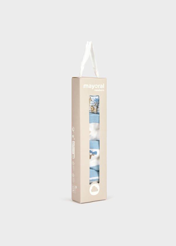 Pack 4 pares calcetines estampados bebé