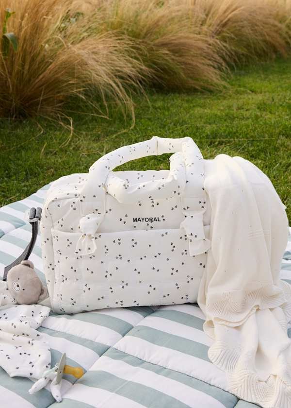 Bolso de maternidad impermeable con micro-estampado - Antracita