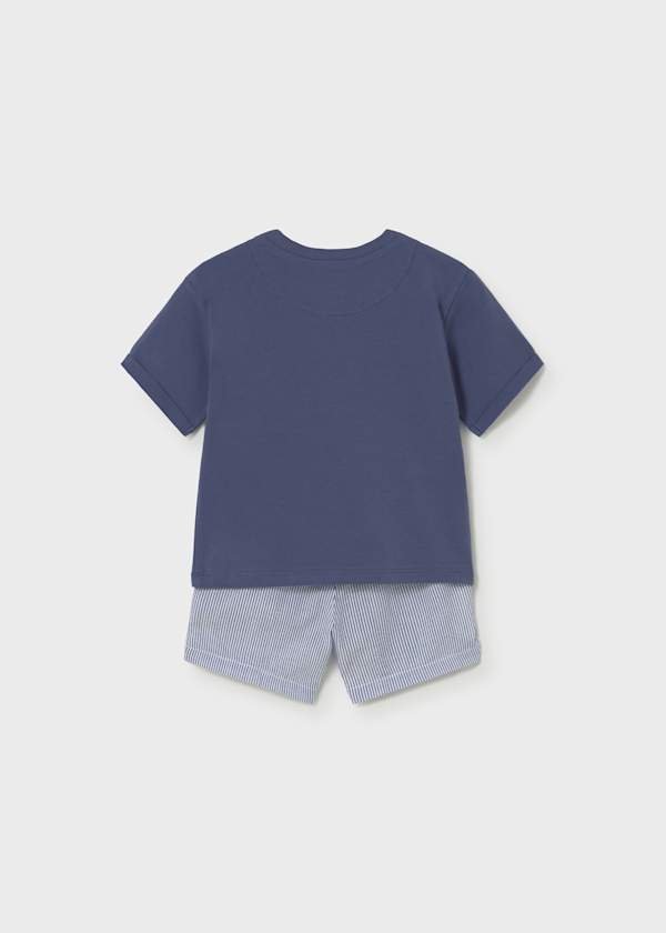 Conjunto de dos piezas con motivo de jirafa y textura de rayas